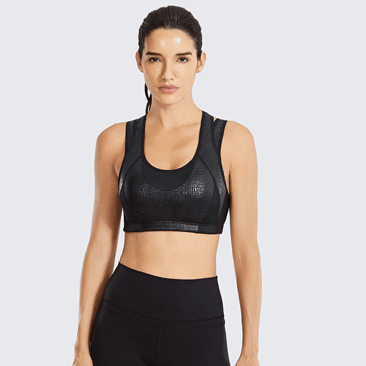 חזיית ספורט מבד נושם בגיזרה עוטפת לחזה שמוחזק היטב בעת הפעילות הספורטיבית - לה איסלה