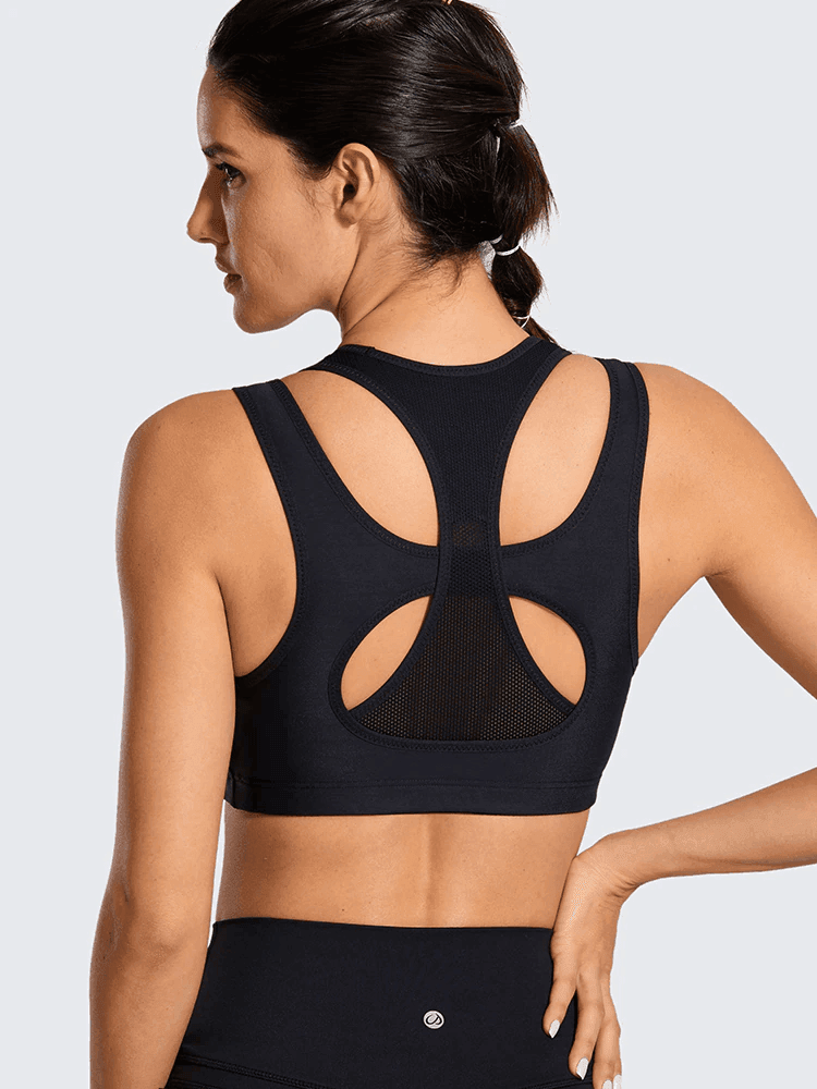 חזיית ספורט מבד נושם בגיזרה עוטפת לחזה שמוחזק היטב בעת הפעילות הספורטיבית - לה איסלה