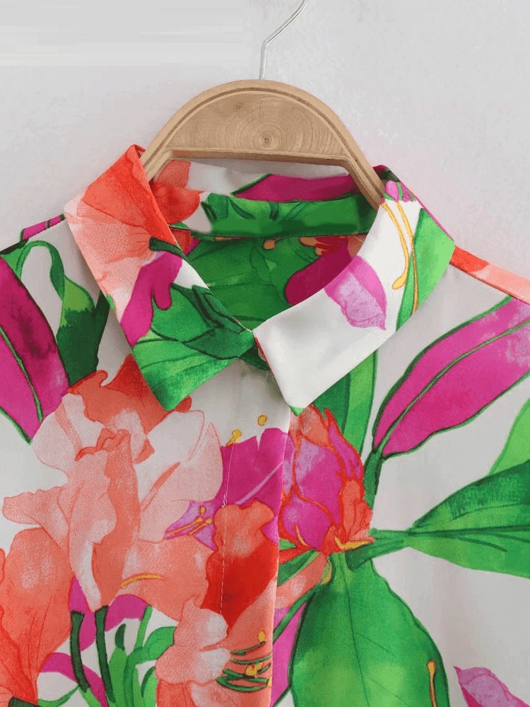 מכופתרת ספארי בגיזרת אוברסייז מרשימה בצבעוניות מושלמת ללוק נשי טרנדי - לה איסלה