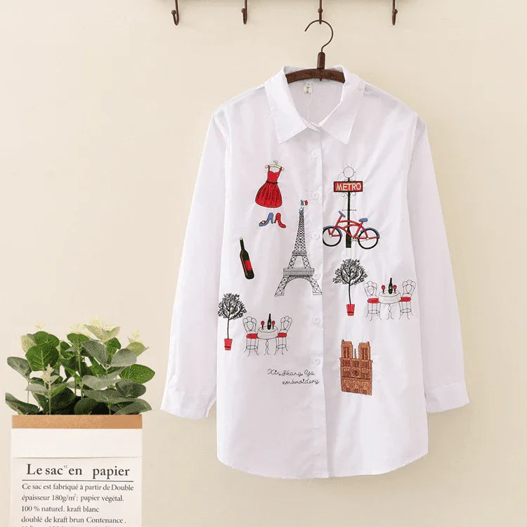 טוניקה מכופתרת בגיזרה נשית ארוכה בשילוב אלמנט צרפתי של מעצב להופעה מושכת - לה איסלה