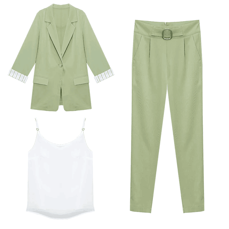 סט מחוייט של גופיה בלייזר ומכנס אלגנטי ללוק נשי יפה ולהופעה יוקרתית אופנתית - לה איסלה