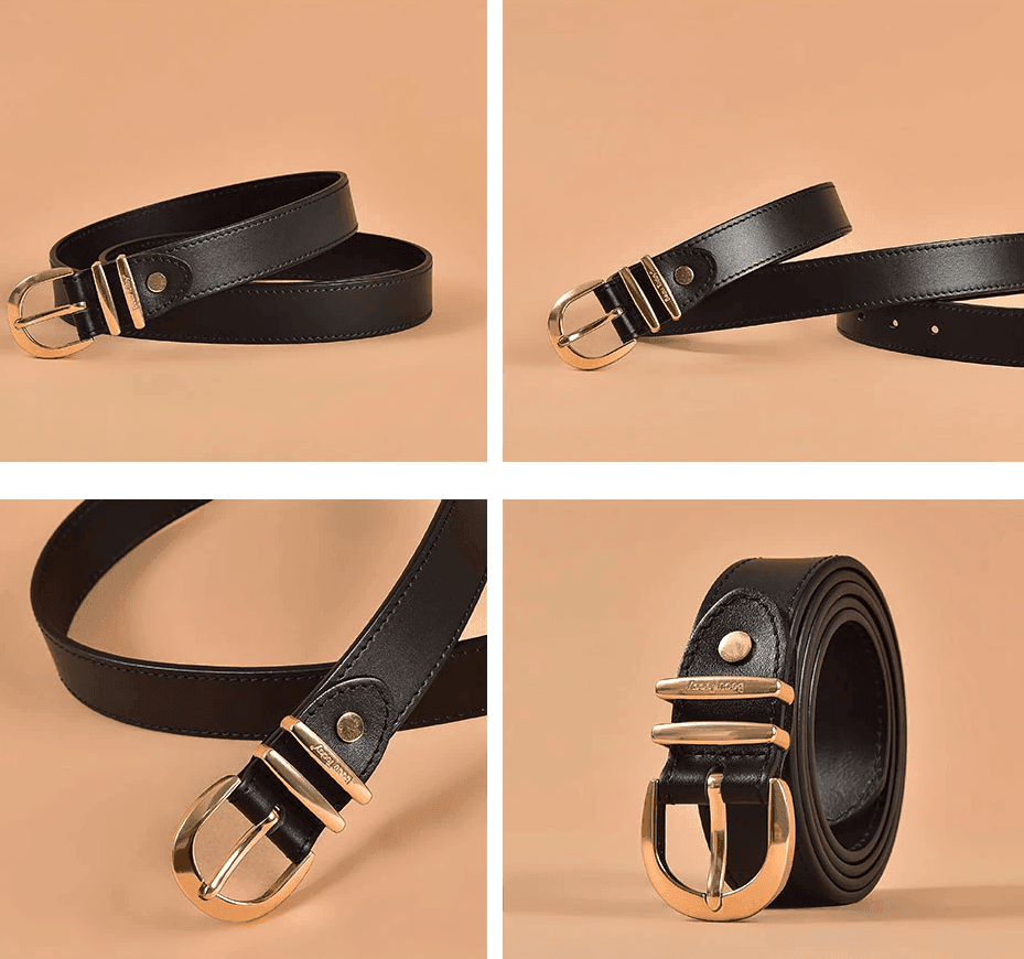 חגורת עור מקורית מאיטליה בשילוב זהב אותנטי ואופנתי להופעה טרנדית משודרגת - לה איסלה