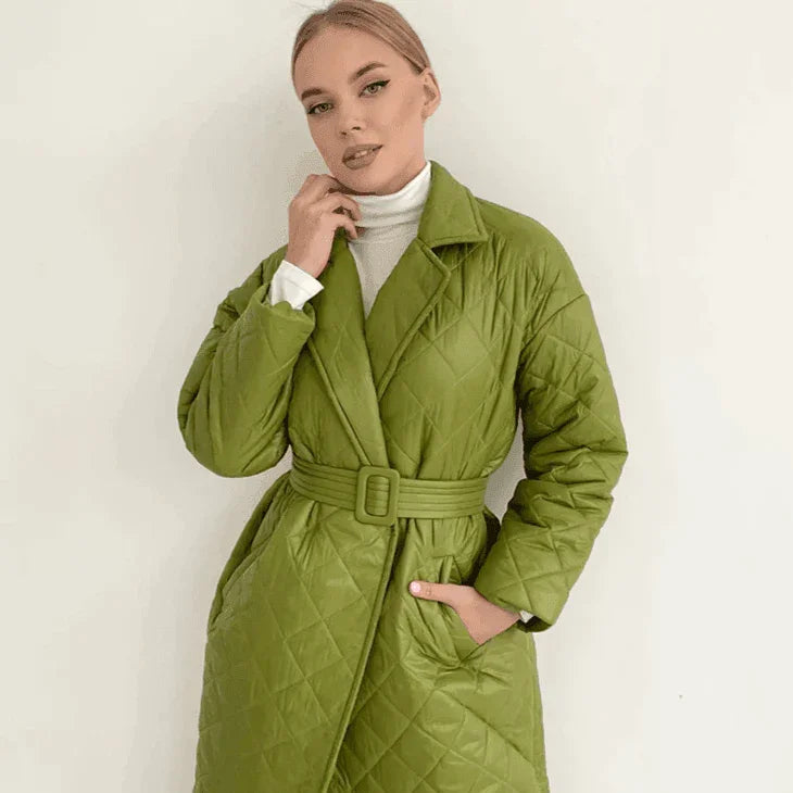 מעיל טרנץ ארוך מאיטליה בגימור טרנדי אופנתי להופעה הכי מהפנטת בארון שלך - לה איסלה