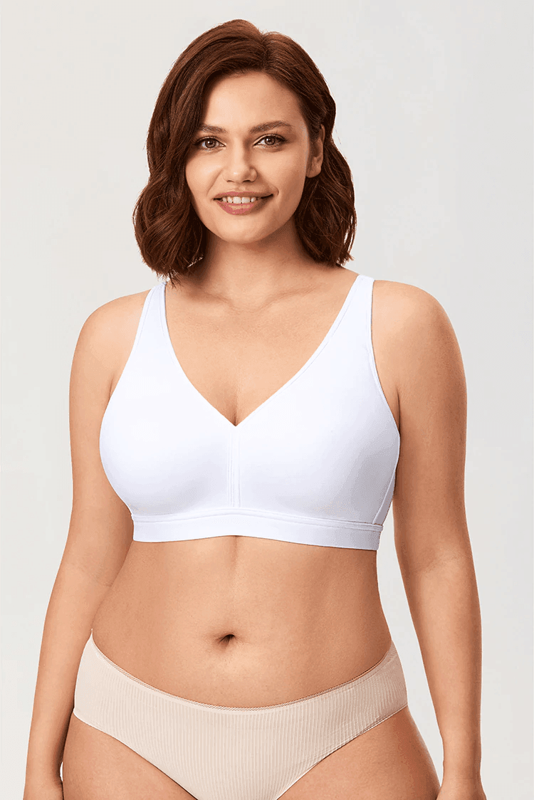 חזיית כותנה ללא עצם בסגירה אחורית אורטופדית להגנה ושמירה על יציבה נכונה - לה איסלה