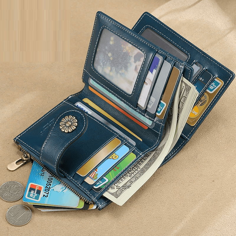 ארנק עור מקורי מאיטליה של מעצב בגיזרה פרקטית ובחלוקה חכמה של תאים ללוק אופנתי - לה איסלה