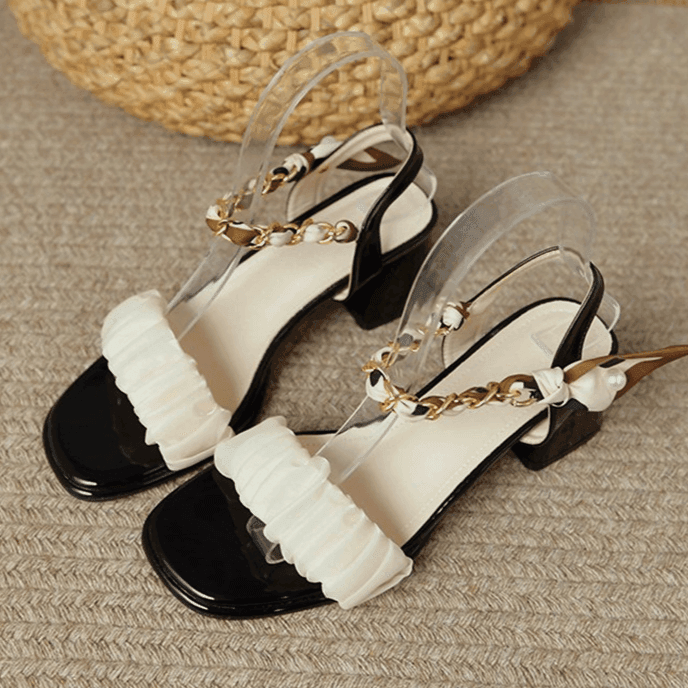 סנדל עקב נשי בגימור לקה של מעצב מפורטוגל להופעה נשית ומרשימה במיוחד - לה איסלה