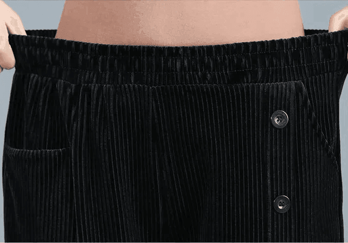 מכנס סטרצ'י מבד קטיפה מחמם בסיגנון לוס מושלם - לה איסלה