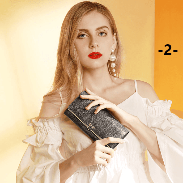 ארנק איטלקי של מעצב באימום יוקרתי אלגנטי בחלוקגה רבה של תאים ללוק יוקרתי מדהים - לה איסלה