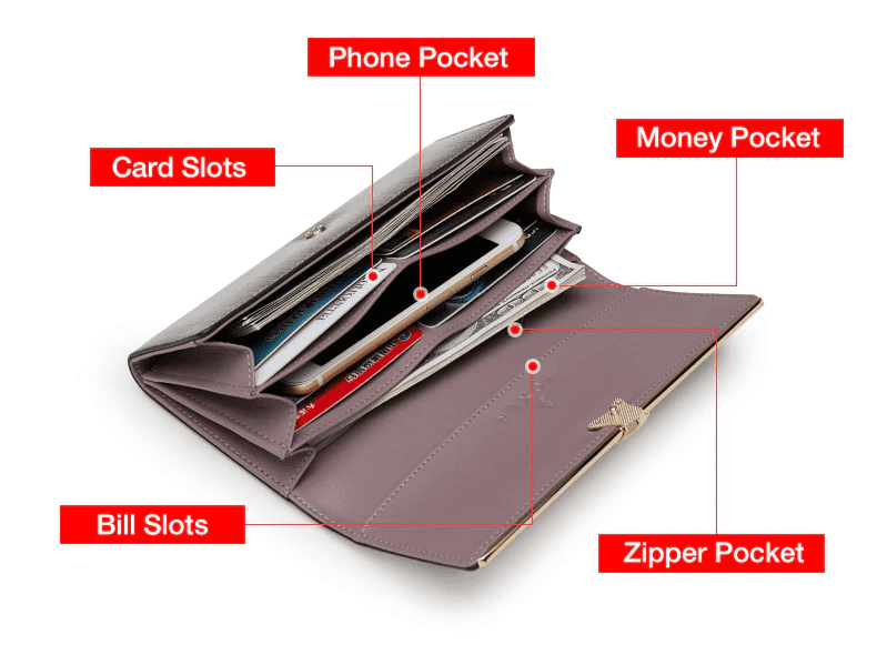 ארנק איטלקי של מעצב באימום יוקרתי אלגנטי בחלוקגה רבה של תאים ללוק יוקרתי מדהים - לה איסלה