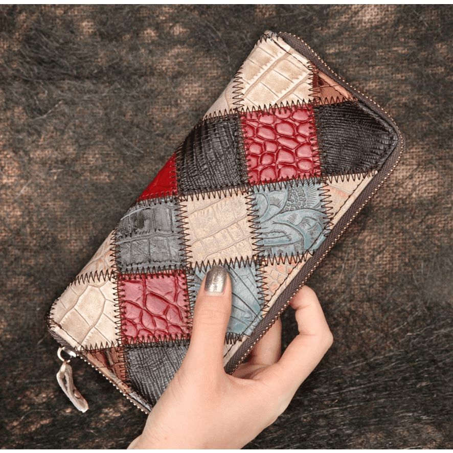 ארנק עור מקורי ממילאנו בעיצוב מעויינים בצבעים שונים להופעה מדוייקת ונכונה וללוק כובש - לה איסלה