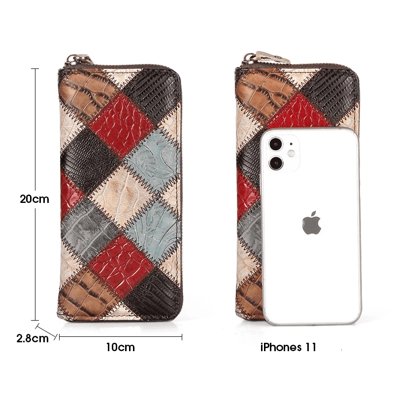 ארנק עור מקורי ממילאנו בעיצוב מעויינים בצבעים שונים להופעה מדוייקת ונכונה וללוק כובש - לה איסלה