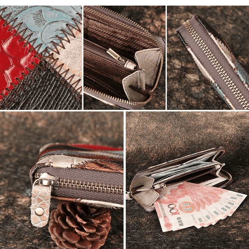 ארנק עור מקורי ממילאנו בעיצוב מעויינים בצבעים שונים להופעה מדוייקת ונכונה וללוק כובש - לה איסלה