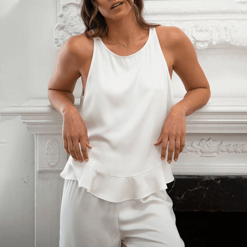 סט קייצי מסטאן של גופייה נשית אוברסייז ומכנס לוס נושם להופעה נשית מקסימה - לה איסלה