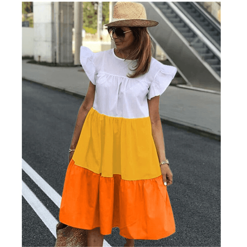 שמלת פליסה קצרה בגיזרת שכבות מושלמת להופעה נשית ייחודית וללוק קייצי נכון - לה איסלה