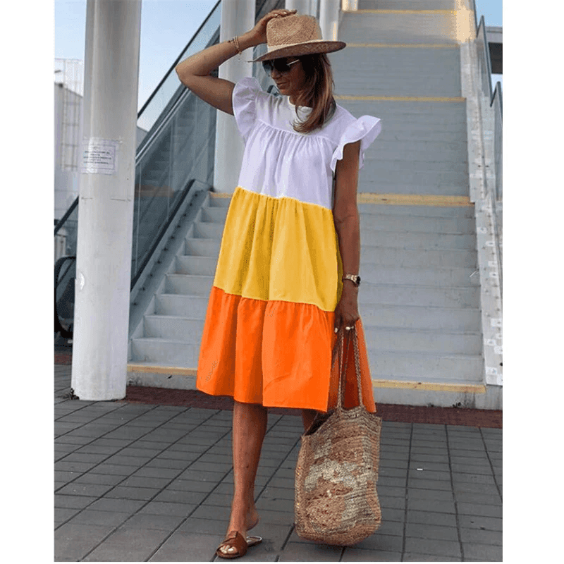 שמלת פליסה קצרה בגיזרת שכבות מושלמת להופעה נשית ייחודית וללוק קייצי נכון - לה איסלה