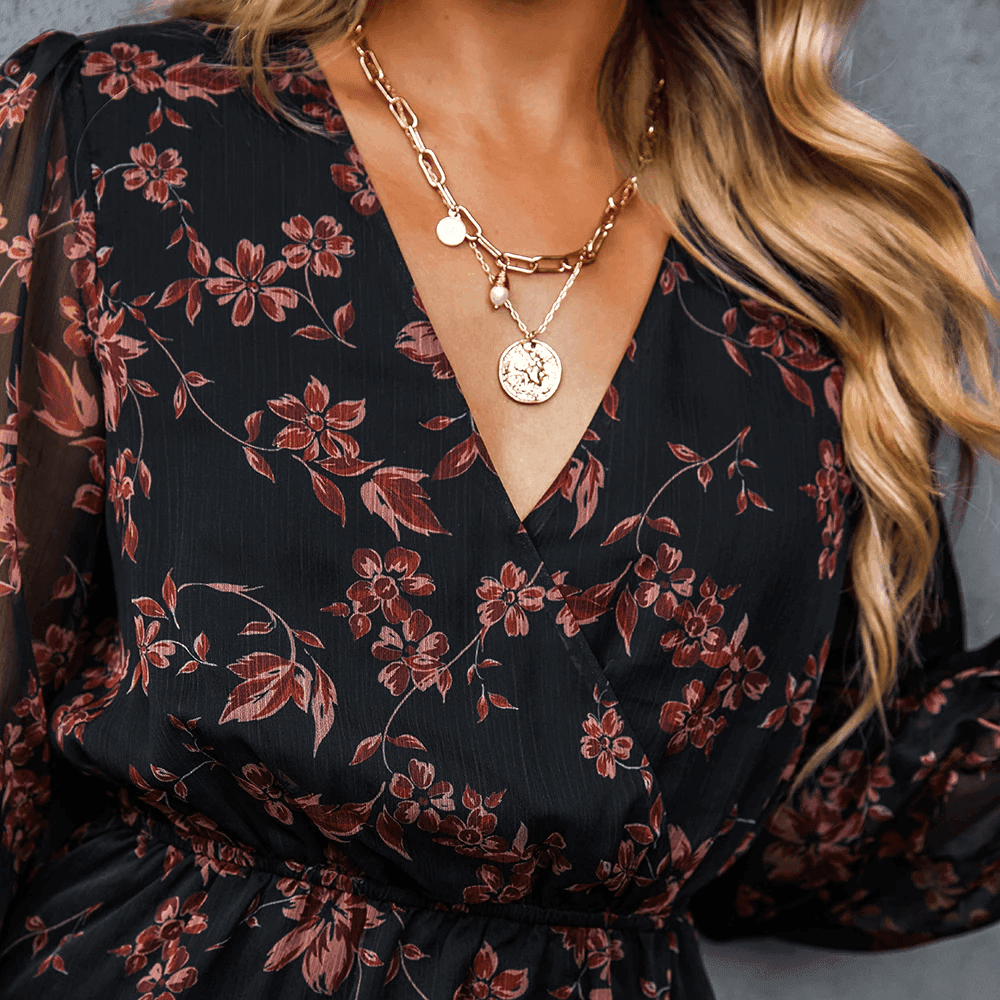 שמלת שיפון מושלמת בגיזרה מחמיאה של מעצב צרפתי ללוק נשי עדין - לה איסלה