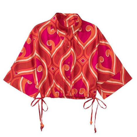 סט מקסים של מכנס וחולצה בגימור גאומטרי בסיגנון 'זארה' ללוק נשי מלא עוצמה ורגש - לה איסלה