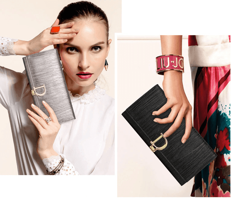 ארנק עור מקורי בסיגנון 'דיור' לאיחסון מרבי עם הרבה תאים ללוק טרנדי ולהופעה אופנתית - לה איסלה