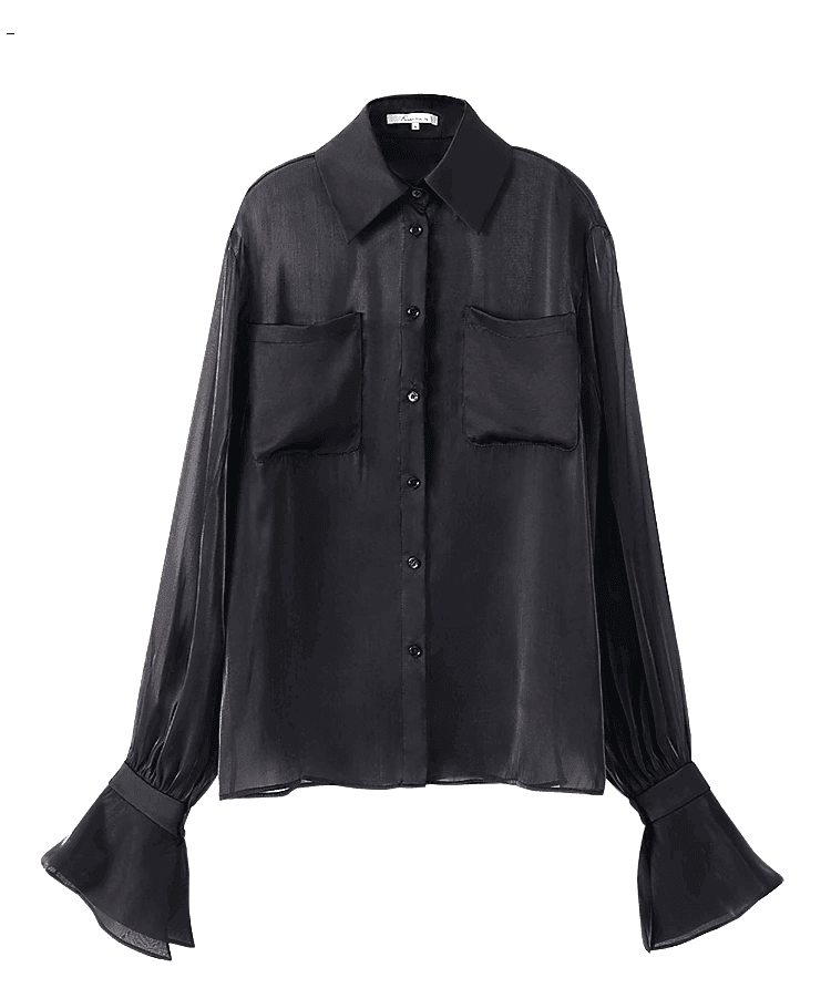 חולצת מעצב איטלקי שקופה בגיזרה נשית נשפכת ללוק שתמיד תרגישי בו נוכחת - לה איסלה