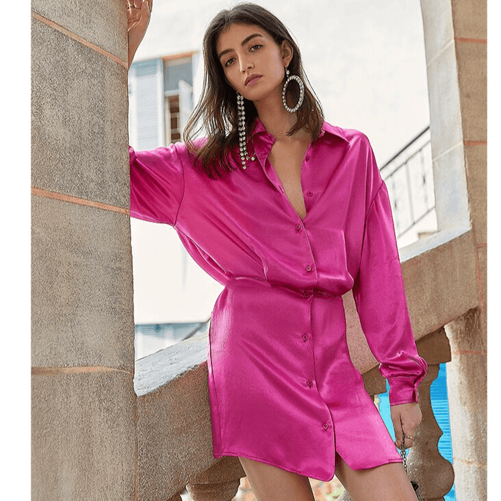 שמלת מעצב איטלקי בצבע פוקסיה טרנדי ומהפנט להופעה שתמיד תהיי בה במרכז - לה איסלה