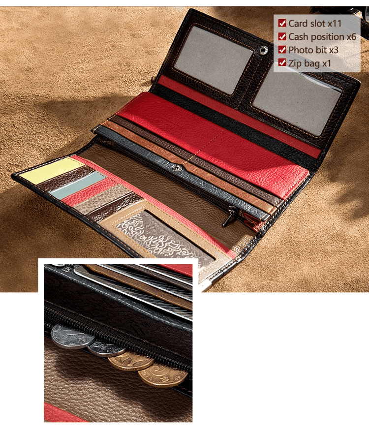 ארנק עור מקורי מאיטליה בגימור קייצי צבעוני לאישה שבטוחה בעצמה וללוק ייחודי - לה איסלה