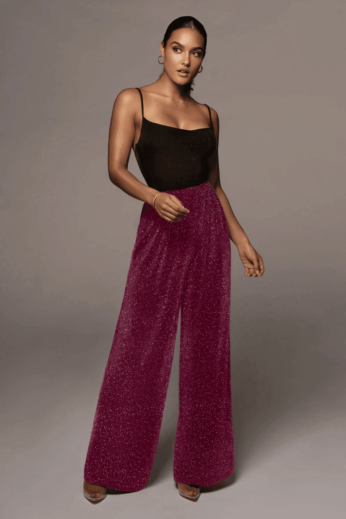 מכנס ערב בגיזרת פדלפון נוצצת להופעה נשית מכובדת וללוק מהפנט ללא מאמץ - לה איסלה