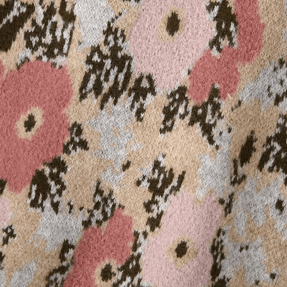 סריג אוברסייז מרהיב בצבעוניות פרחונית אופנתית ללוק נשי כובש משבוע האופנה - לה איסלה