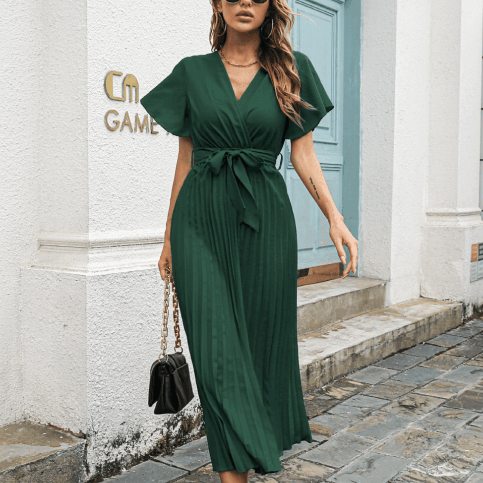 שמלת מעטפת מקסי בסגנון קשירה מעניין ללוק אופנתי ממילאנו ולהופעה מנצחת שלך - לה איסלה