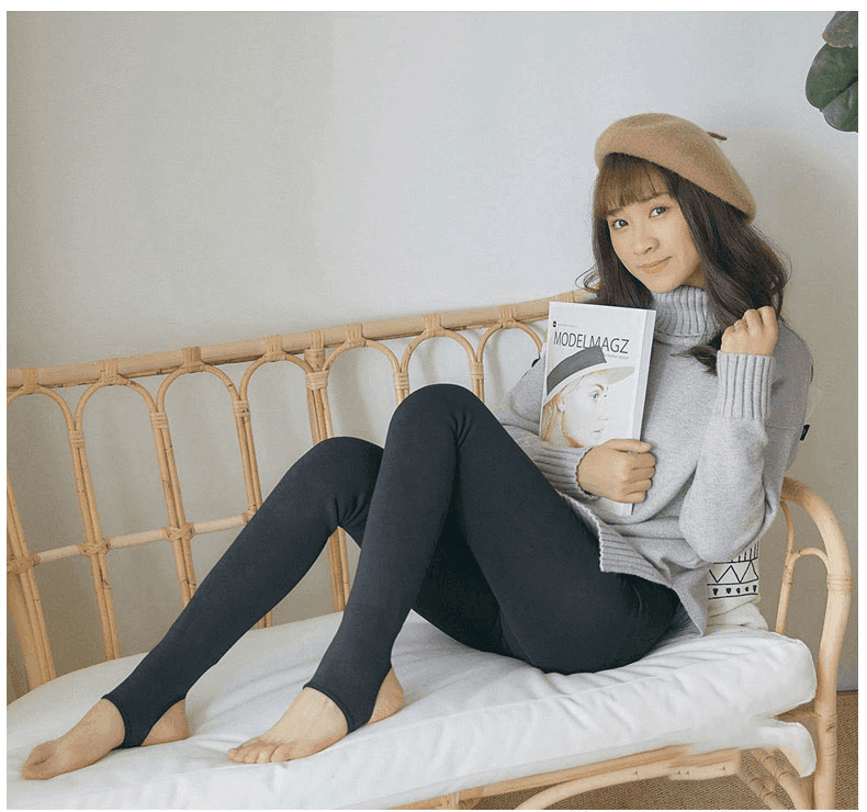 זוג גרביונים תרמים לחורף בחימום פרוותי נעים להופעה נשית מחטבת וללוק מקסים - לה איסלה