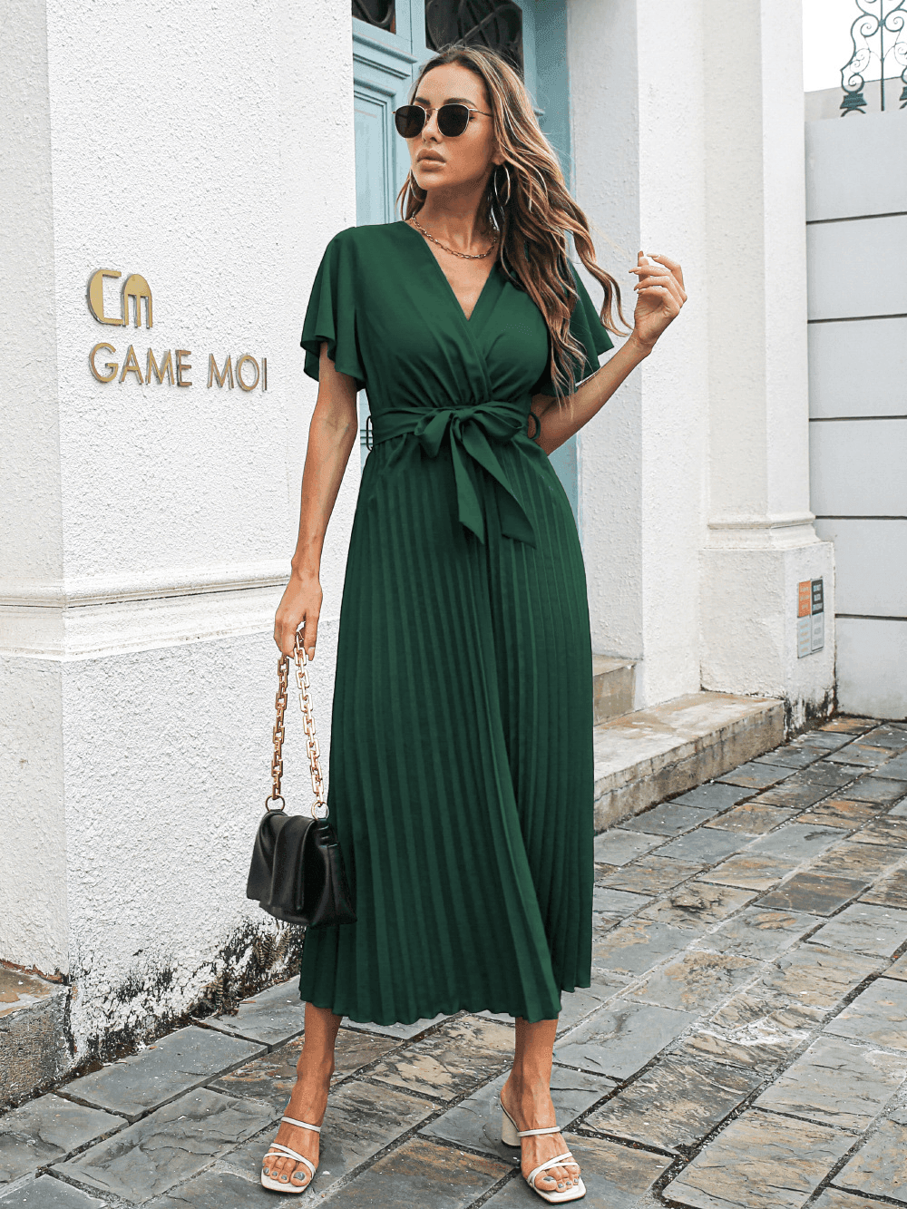 שמלת מעטפת מקסי בסגנון קשירה מעניין ללוק אופנתי ממילאנו ולהופעה מנצחת שלך - לה איסלה