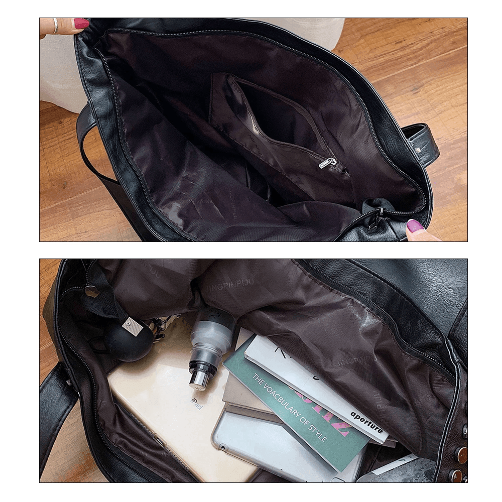 תיק שק ממילאנו בשילוב ניטים מהממים למראה מעצים - לה איסלה