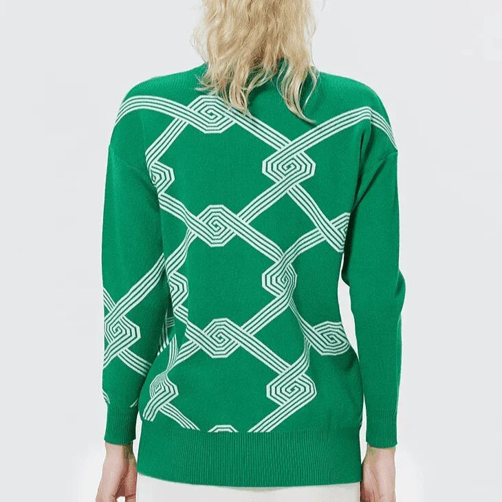 סריג מרשים של מעצב איטלקי בגימור צורות גאומטריות להופעה נשית מדוייקת - לה איסלה