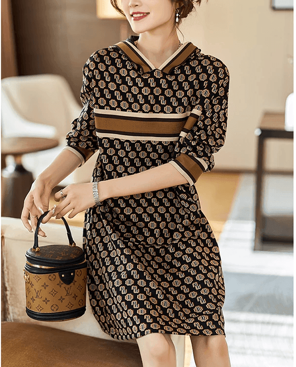 שמלת הודיס מרהיבה בשילוב צבעים ממותגים ללוק של אישה חזקה וכובשת - לה איסלה