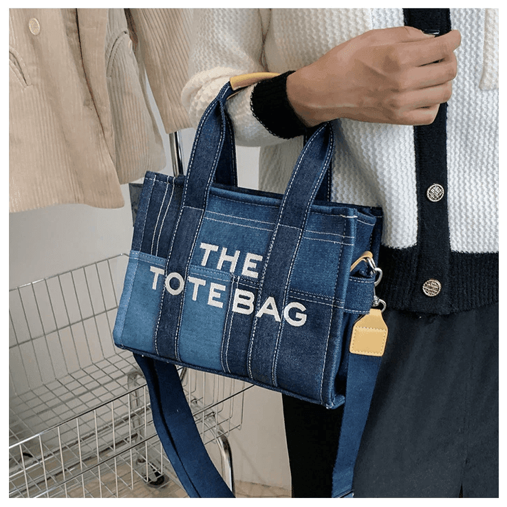 תיק ג'ינס מושלם לנשיאה ביד או על הכתף ללוק טרנדי ולהופעה של אישה שמבינה באופנה - לה איסלה