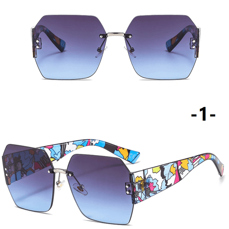 משקפי שמש של מעבצ איטלקי בגימור פרחוני מיוחד להופעה נשית צבעונית וללוק מושך - לה איסלה