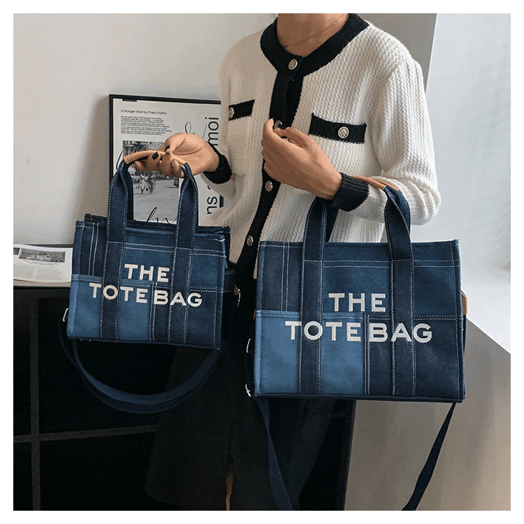 תיק ג'ינס מושלם לנשיאה ביד או על הכתף ללוק טרנדי ולהופעה של אישה שמבינה באופנה - לה איסלה