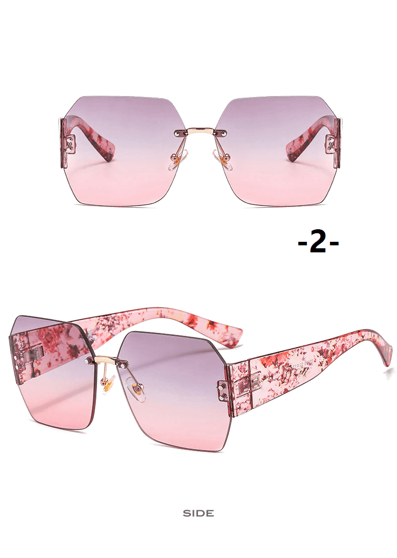 משקפי שמש של מעבצ איטלקי בגימור פרחוני מיוחד להופעה נשית צבעונית וללוק מושך - לה איסלה