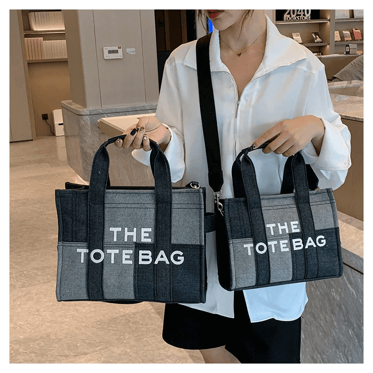 תיק ג'ינס מושלם לנשיאה ביד או על הכתף ללוק טרנדי ולהופעה של אישה שמבינה באופנה - לה איסלה