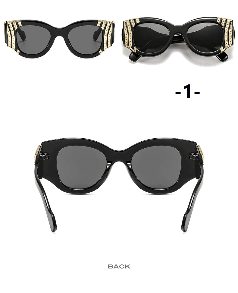 משקפי שמש בעיטורי זהב מרשימים ללוק אגלנטי ולהופעה נשית שמרימה לך את הלוק - לה איסלה