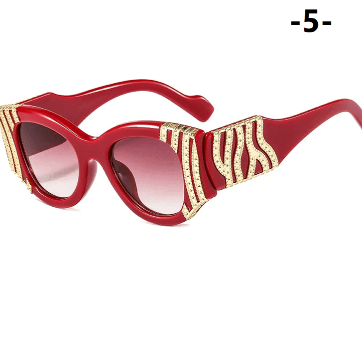 משקפי שמש בעיטורי זהב מרשימים ללוק אגלנטי ולהופעה נשית שמרימה לך את הלוק - לה איסלה