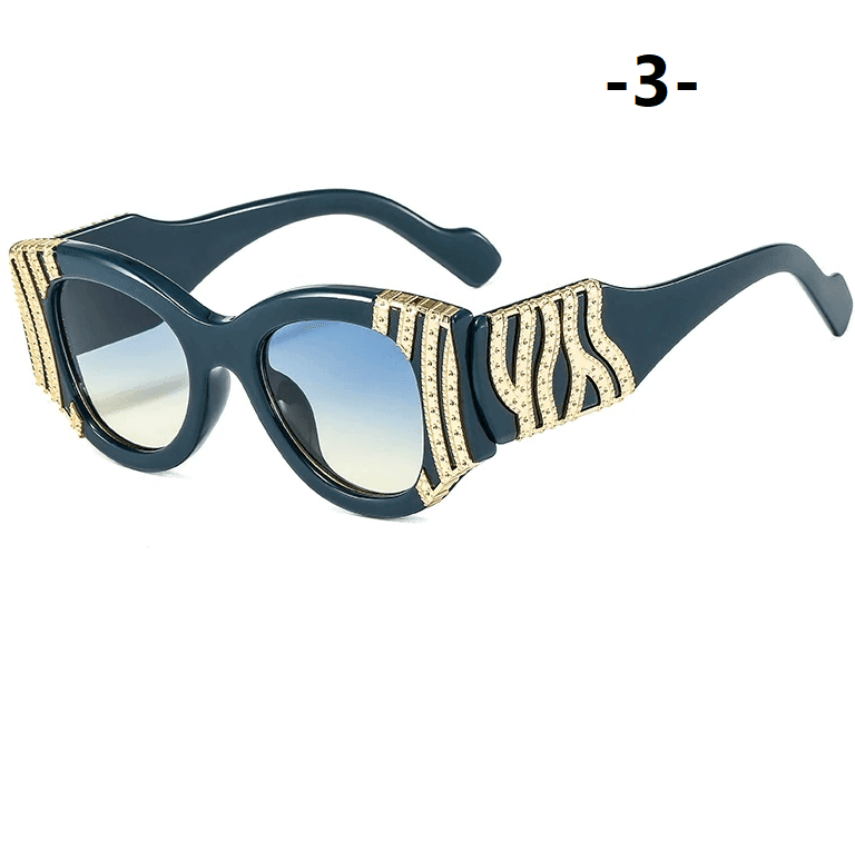 משקפי שמש בעיטורי זהב מרשימים ללוק אגלנטי ולהופעה נשית שמרימה לך את הלוק - לה איסלה