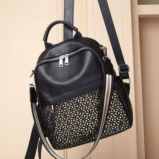 תיק גב מושלם מעור איטלקי משובח בחלוקה נבונה של תאים ולהופעה נשית אלגנטית - לה איסלה