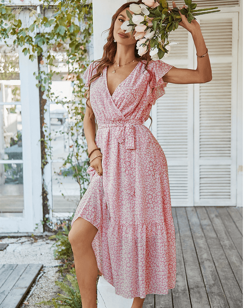 שמלת קשירה עדינה בגיזרה נשפכת ללוק שתמיד תוכלי ללחזק בו את הנשיות שלך - לה איסלה