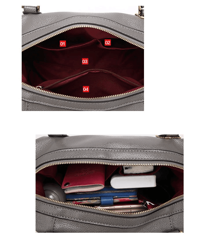 תיק צד לנשיאה גם ביד בחלוקה רבה ולא מתחכמת של תאים ללוק נשי עוצמתי - לה איסלה