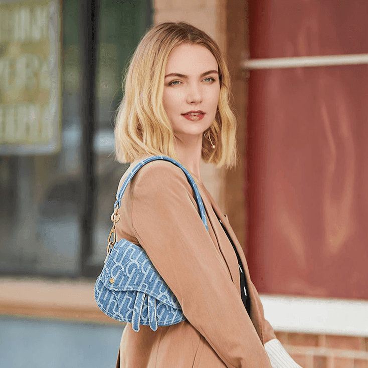 תיק ג'ינס יוקרתי ליציאות בגימור אלגנטי מתחכם להופעה נשית מדוייקת ויפה - לה איסלה