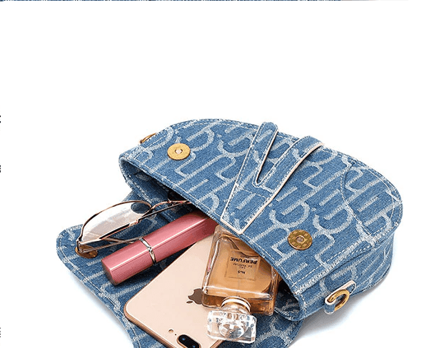 תיק ג'ינס יוקרתי ליציאות בגימור אלגנטי מתחכם להופעה נשית מדוייקת ויפה - לה איסלה