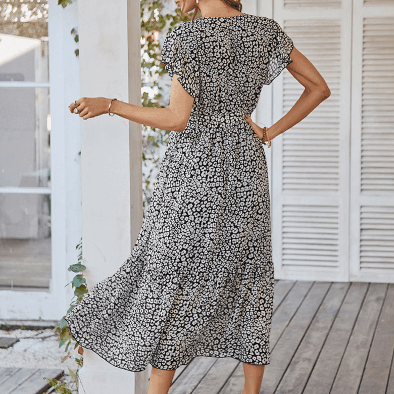 שמלת קשירה עדינה בגיזרה נשפכת ללוק שתמיד תוכלי ללחזק בו את הנשיות שלך - לה איסלה