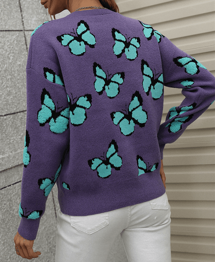 סריג פרפרים של מעצב איטלקי בגימור מחמם ללוק של אישה מהפנטת וממגנטת - לה איסלה