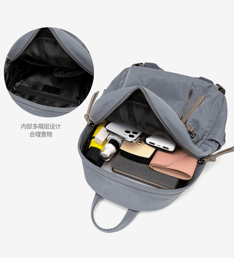 תיק גב עמיד למים בחלוקה פרקטית של תאים וללוק נשי לא מתאמץ - לה איסלה