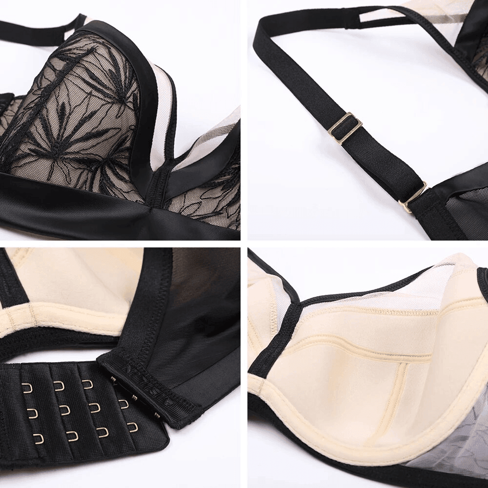 חזיית תחרה בריפוד תומך בדוגמא נשית מרהיבה להופעה שנותנת לך ביטחון - לה איסלה